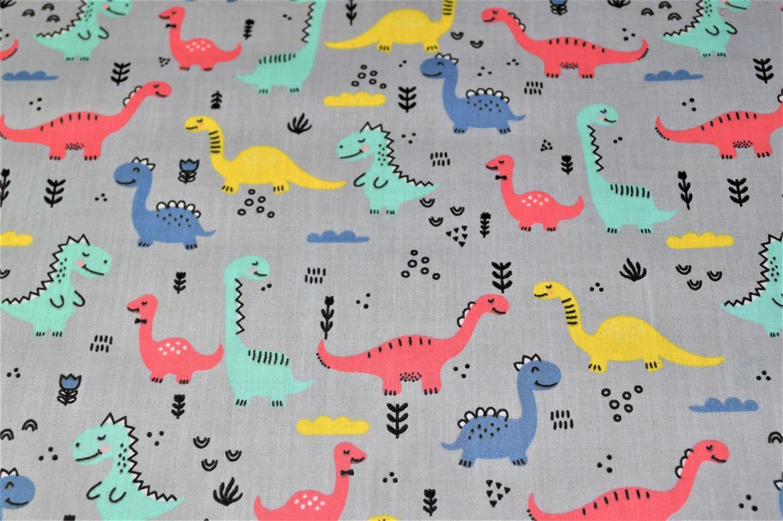 Grey Cotton Printed Poly Cottons