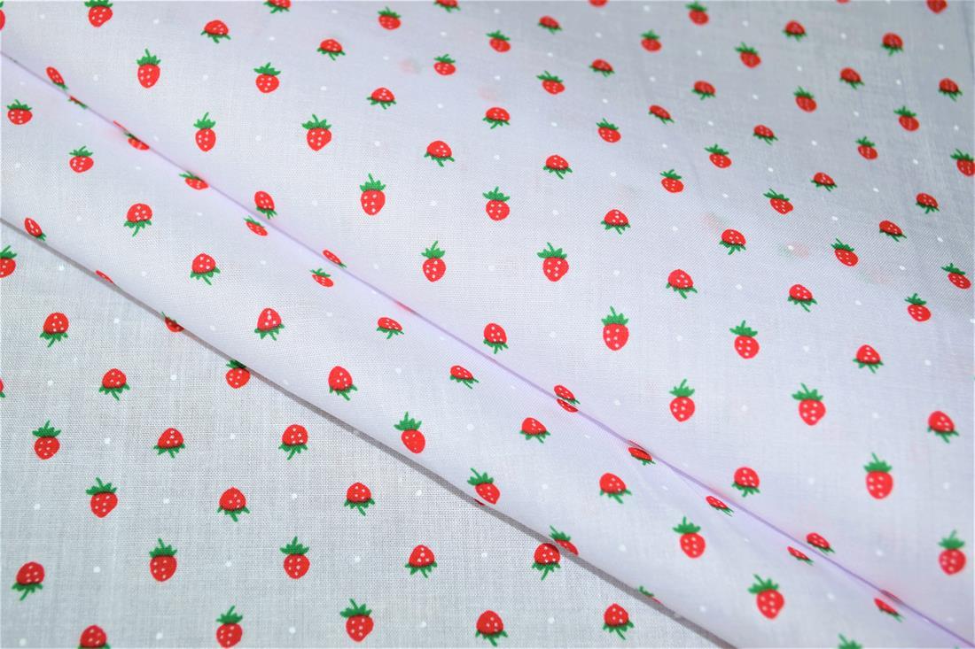 White Cotton Printed Poly Cottons