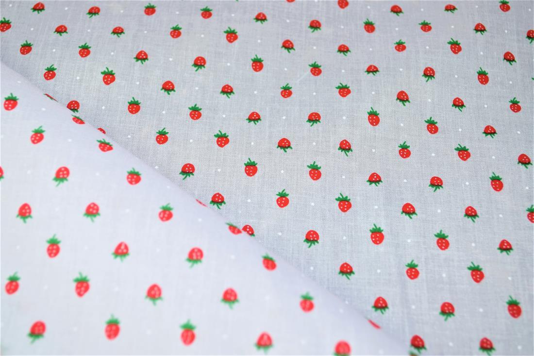 White Cotton Printed Poly Cottons