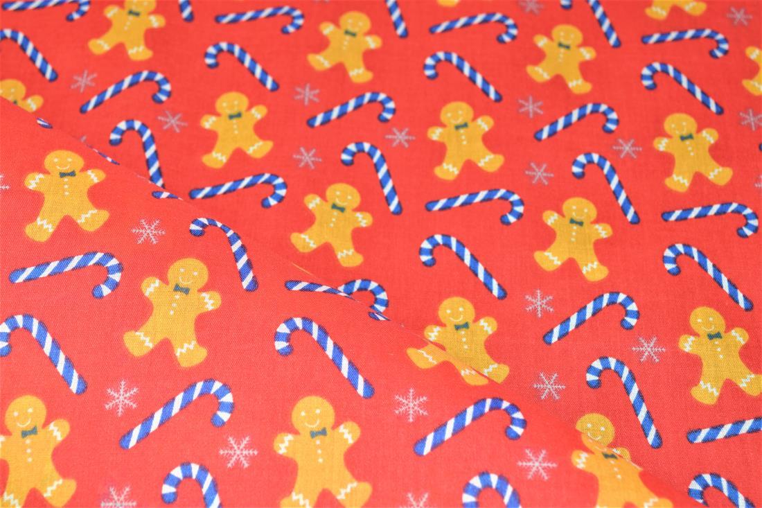 Red Cotton Printed Poly Cottons