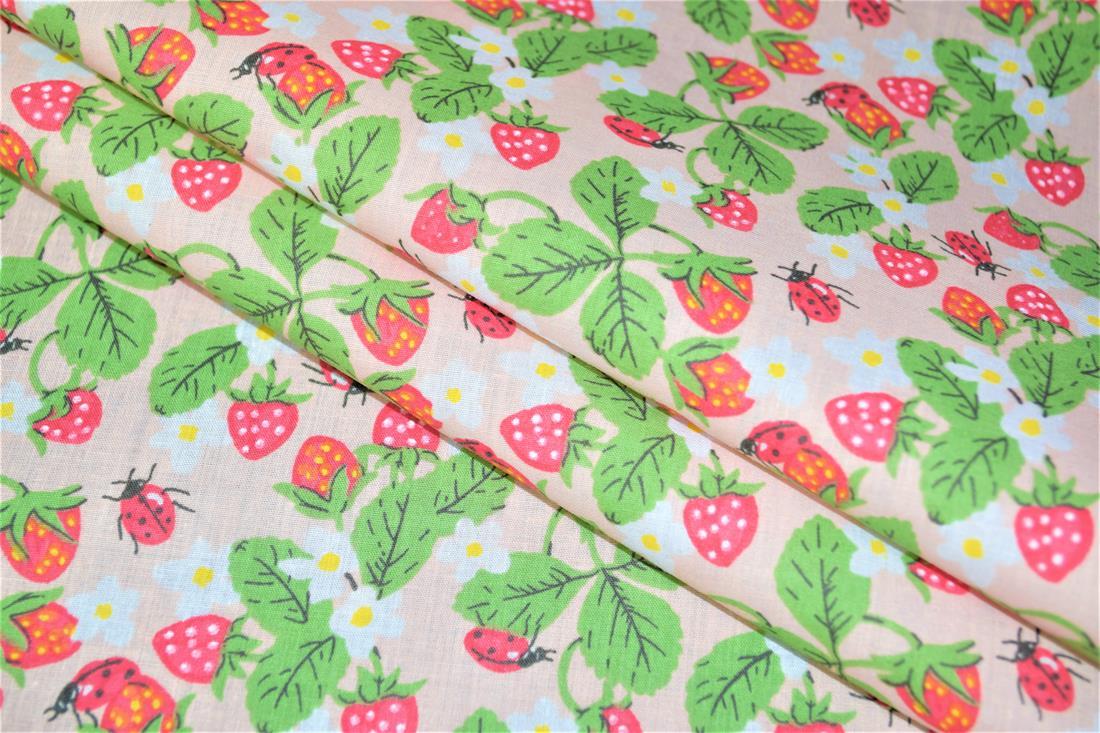 Pink Cotton Printed Poly Cottons