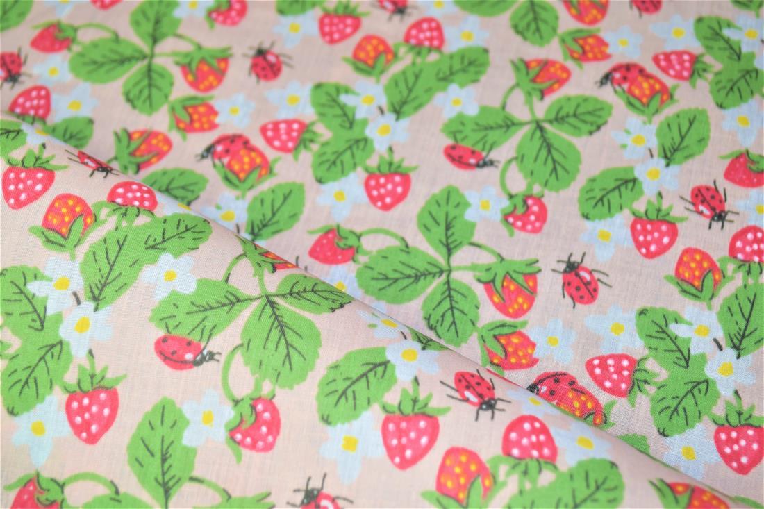 Pink Cotton Printed Poly Cottons