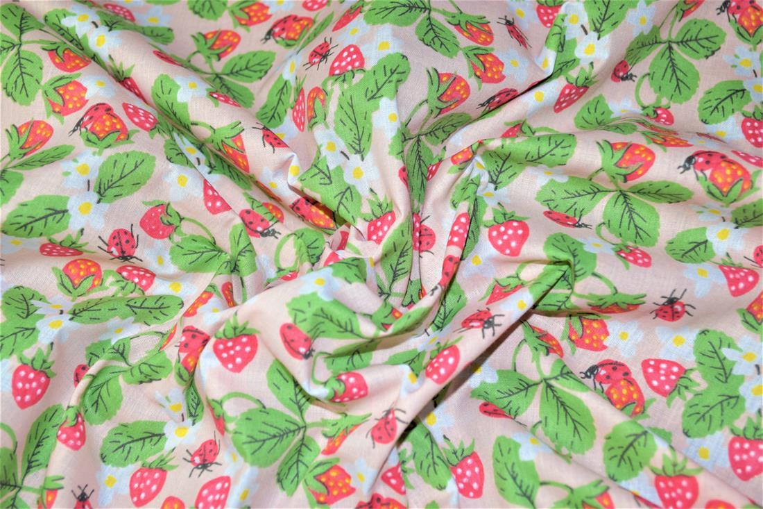 Pink Cotton Printed Poly Cottons