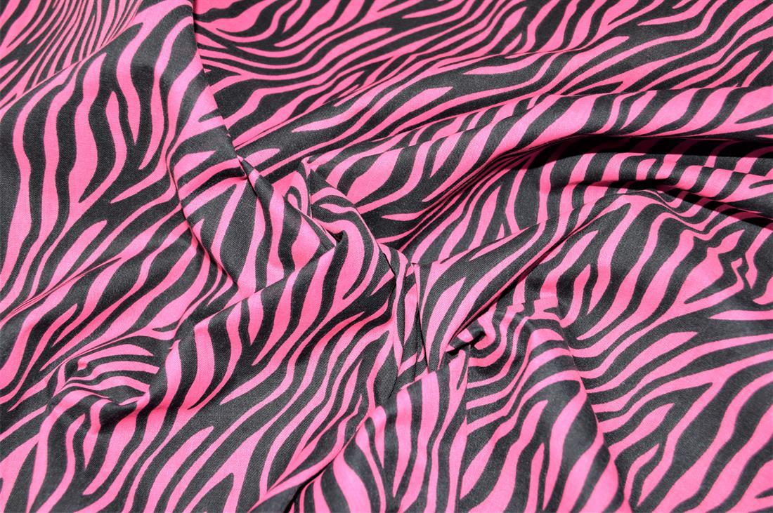 Pink Cotton Printed Poly Cottons