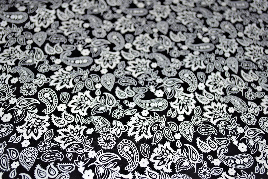 Black 100% Printed Cotton 60 Inch Wide.