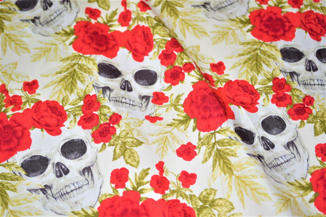 White Cotton Sugar Skull