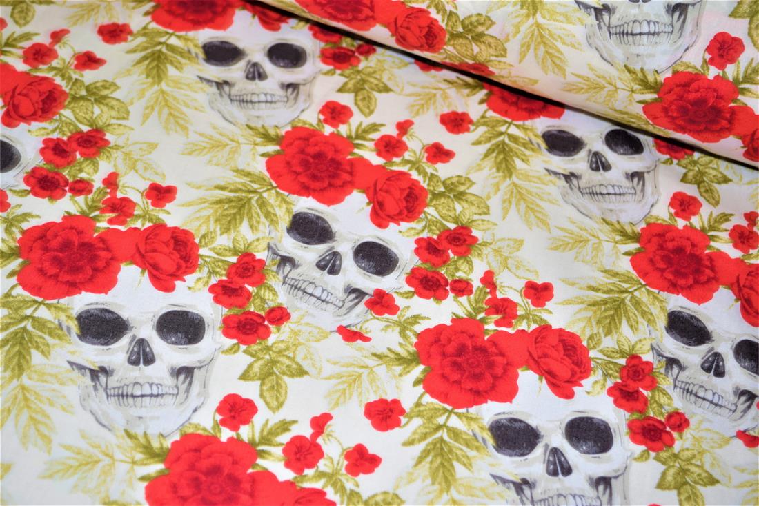 White Cotton Sugar Skull