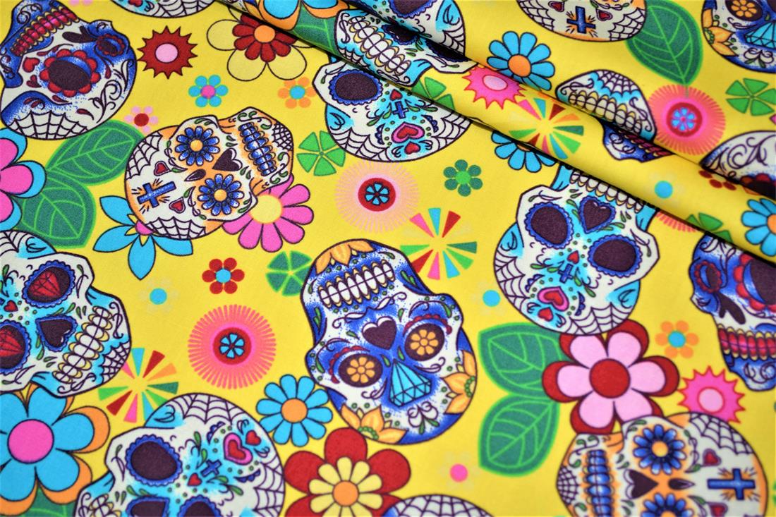 Yellow Cotton Sugar and Skulls