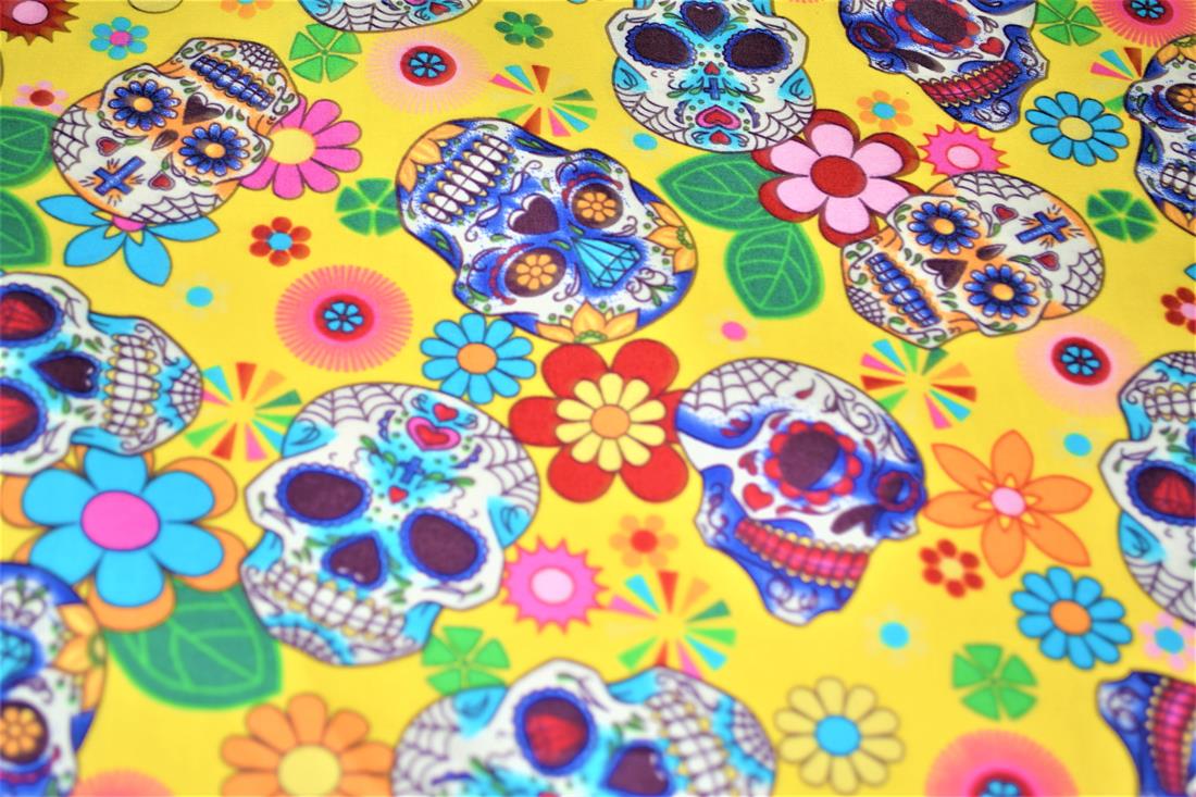 Yellow Cotton Sugar and Skulls