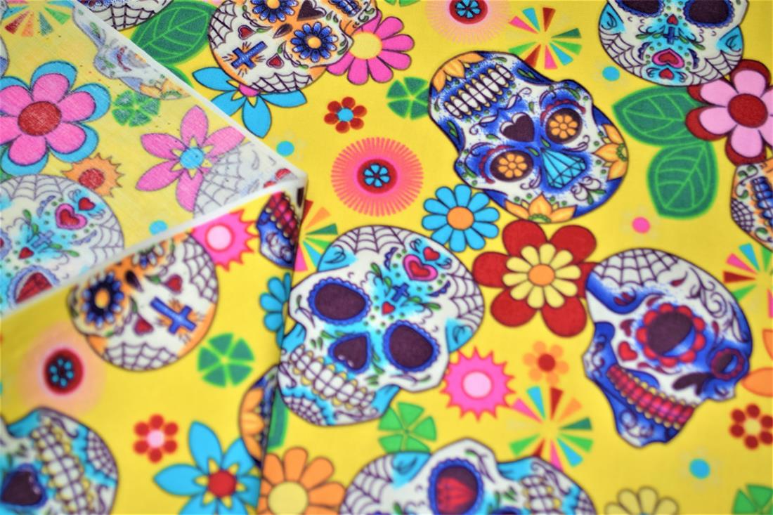 Yellow Cotton Sugar and Skulls
