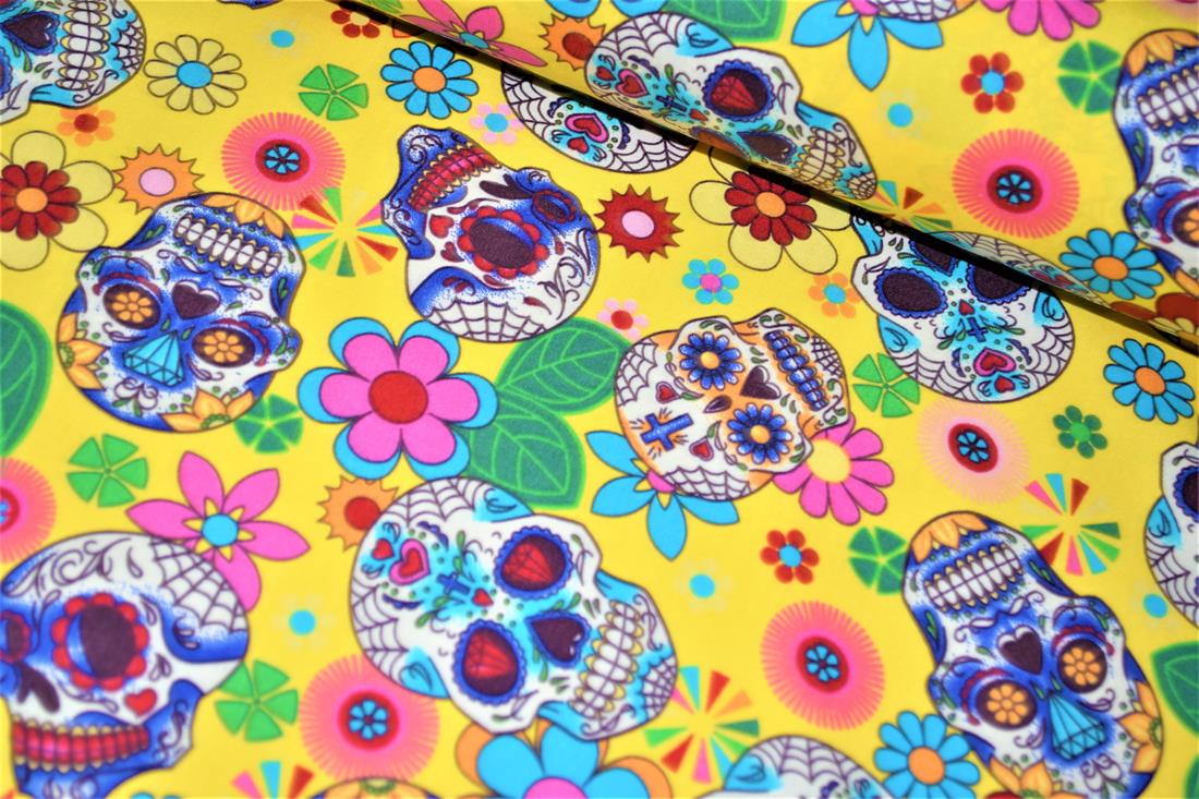 Yellow Cotton Sugar and Skulls