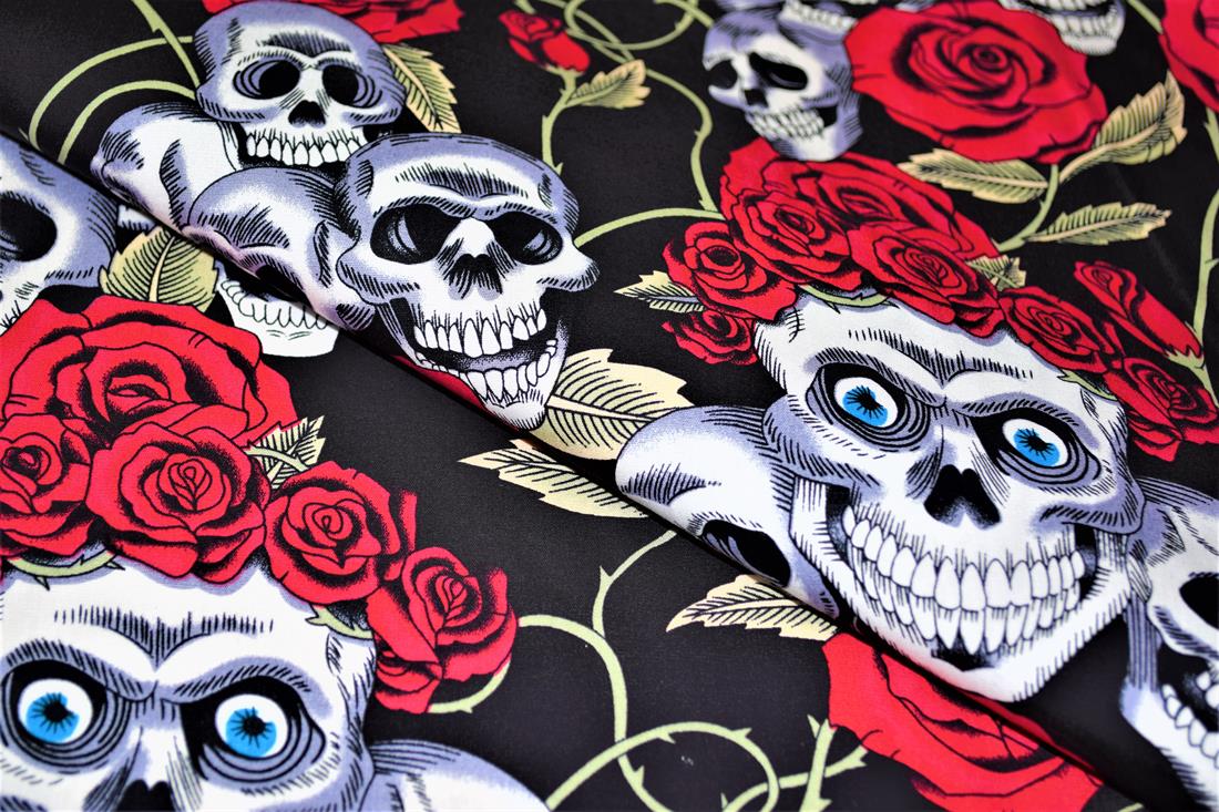 RED & Black Cotton Halloween