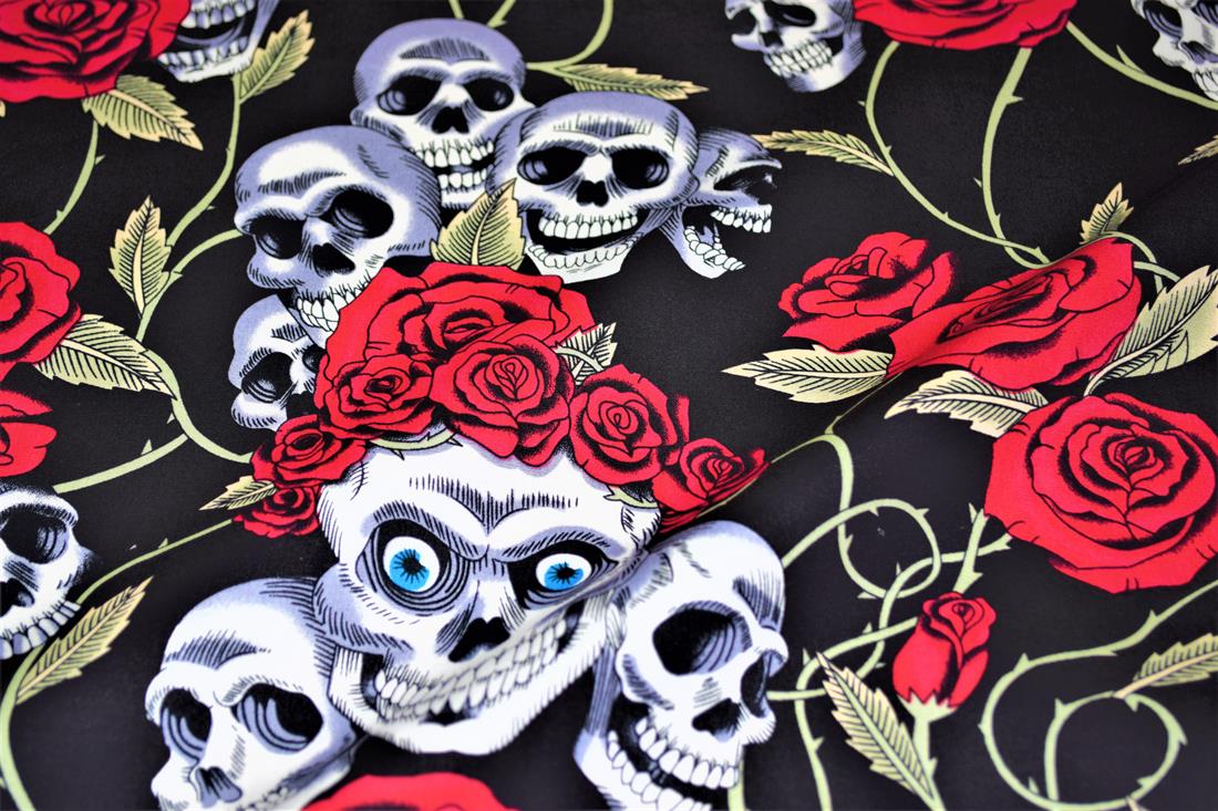 RED & Black Cotton Halloween