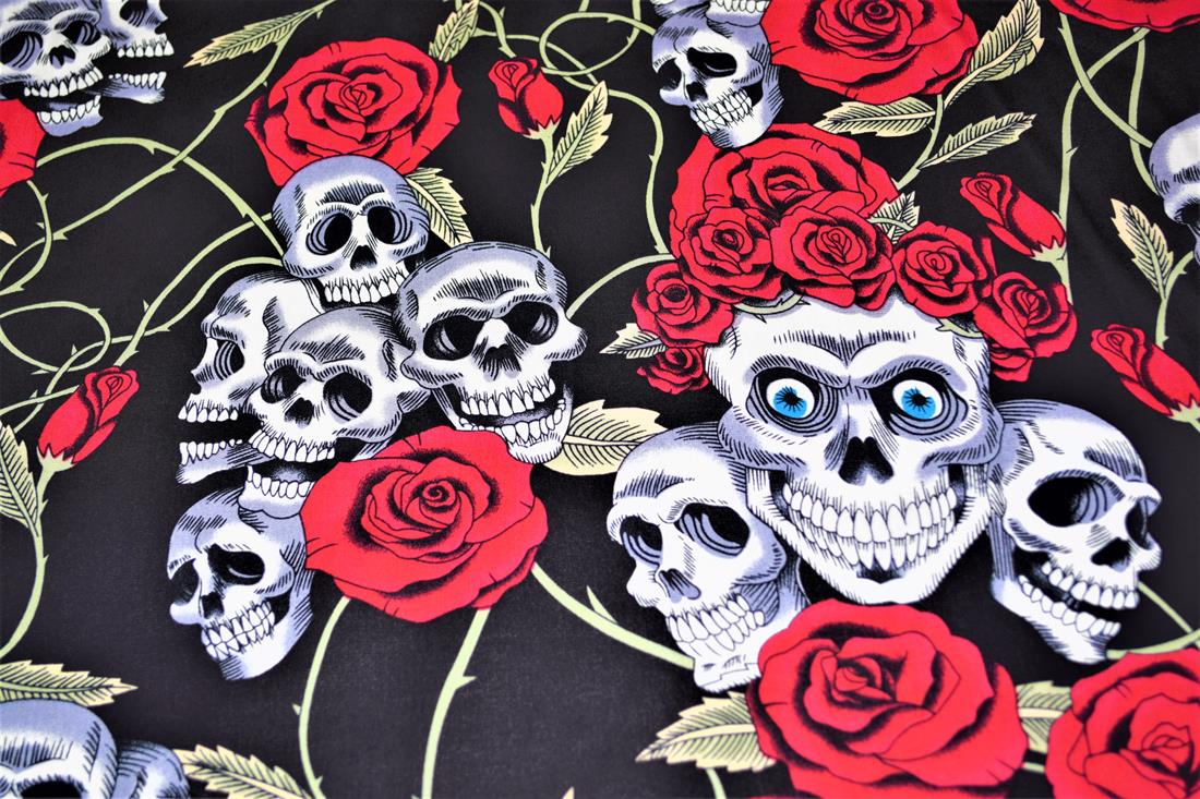 RED & Black Cotton Halloween