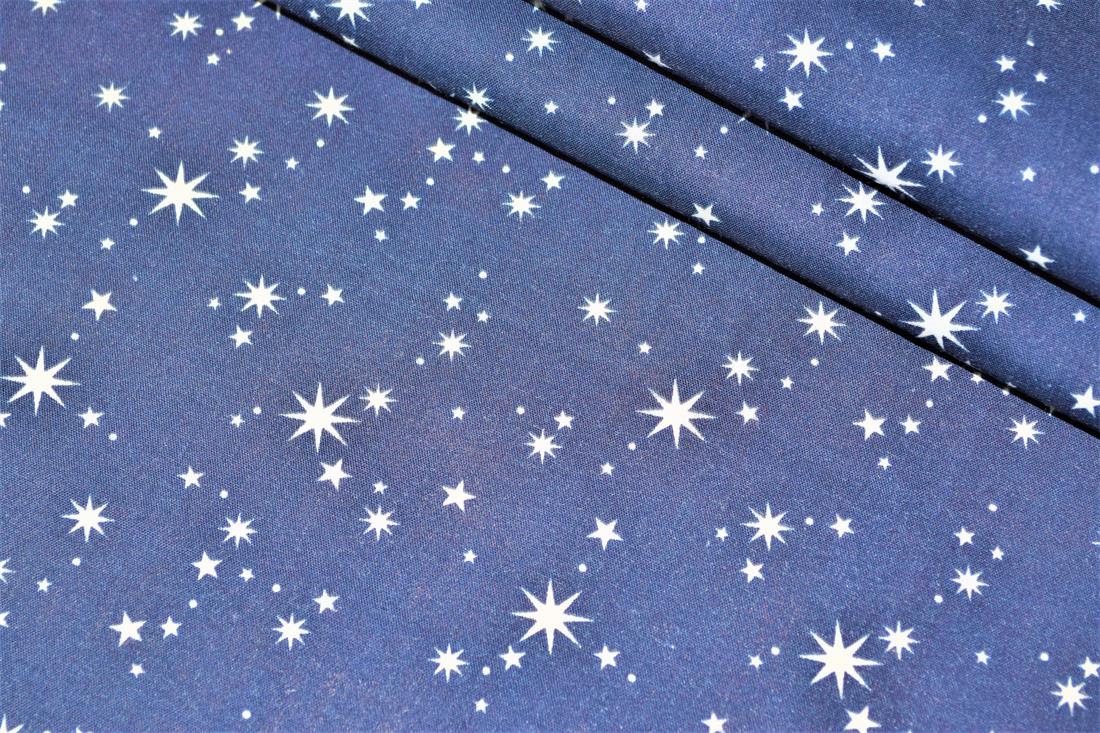 Navy & White Cotton Stars