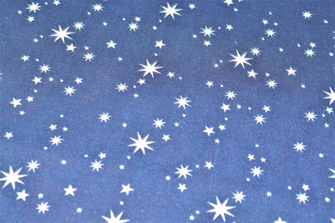 Navy & White Cotton Stars
