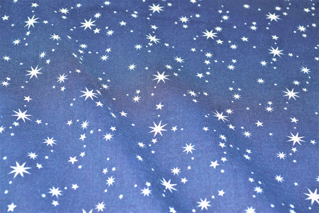 Navy & White Cotton Stars
