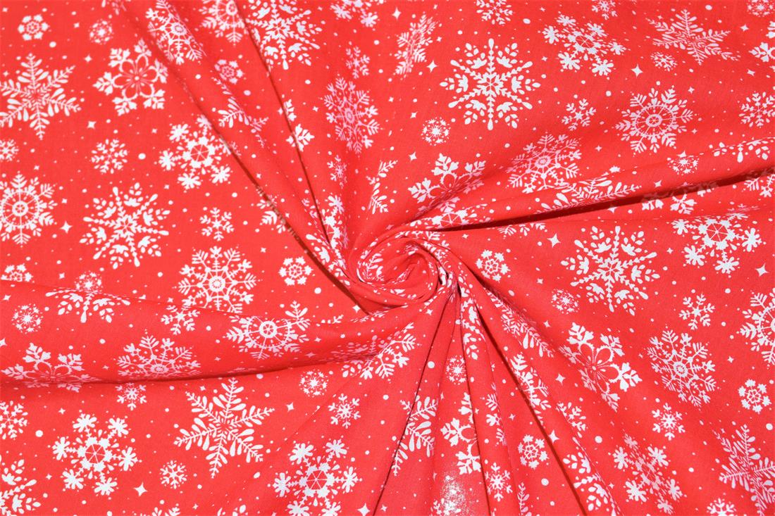 RED & White Cotton Snow Flakes