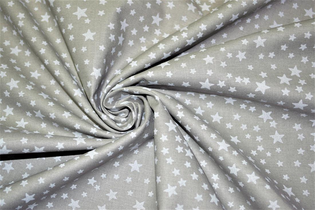 Grey & White Cotton Stars