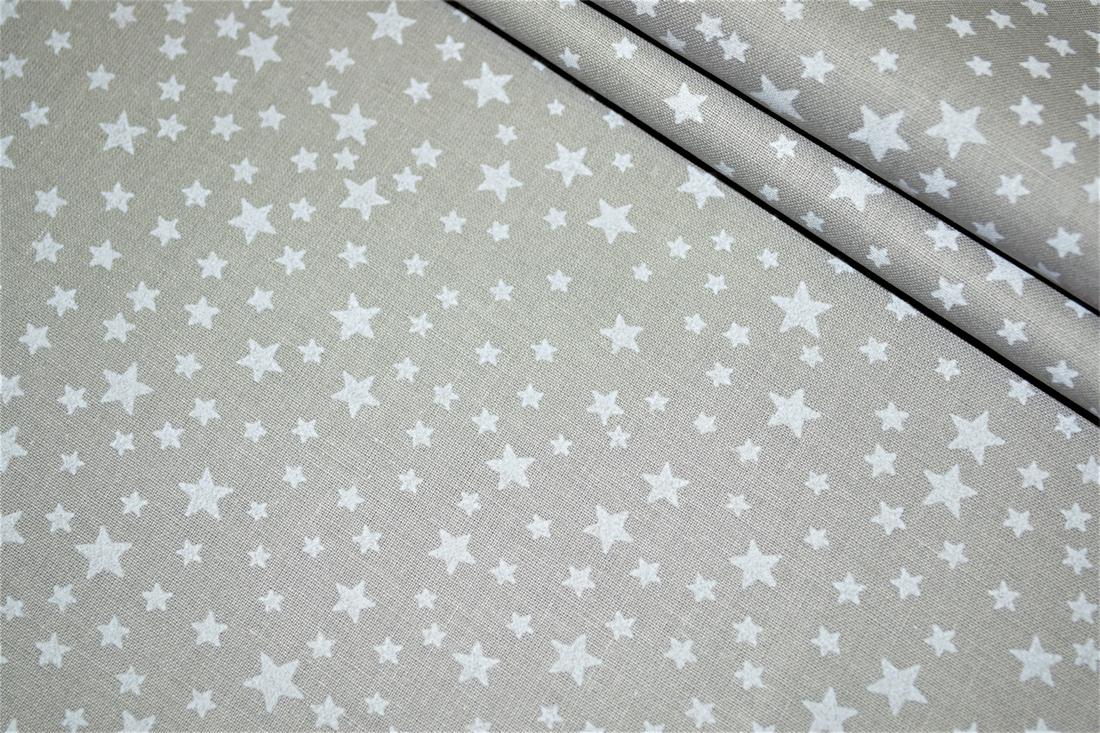 Grey & White Cotton Stars