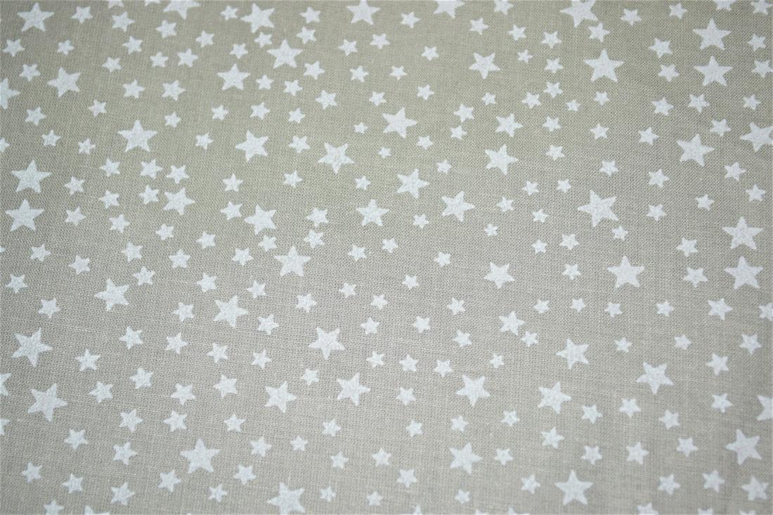 Grey & White Cotton Stars
