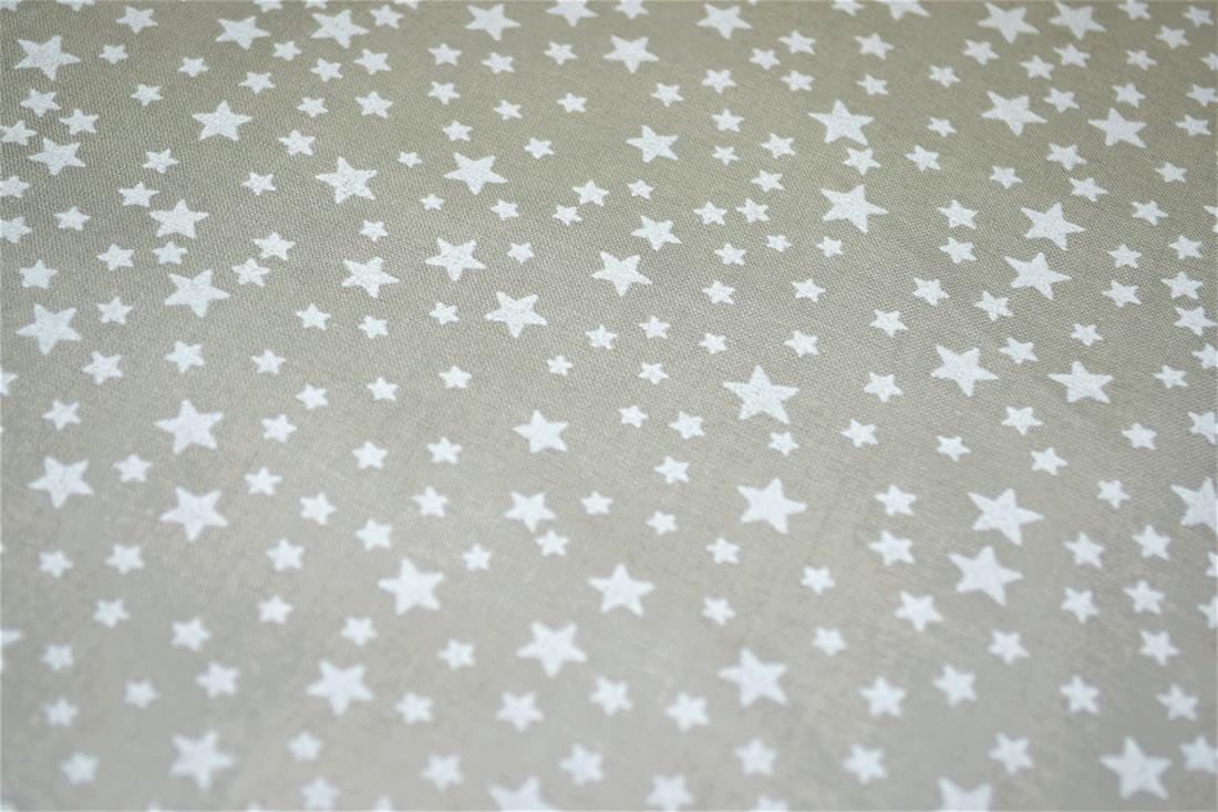 Grey & White Cotton Stars