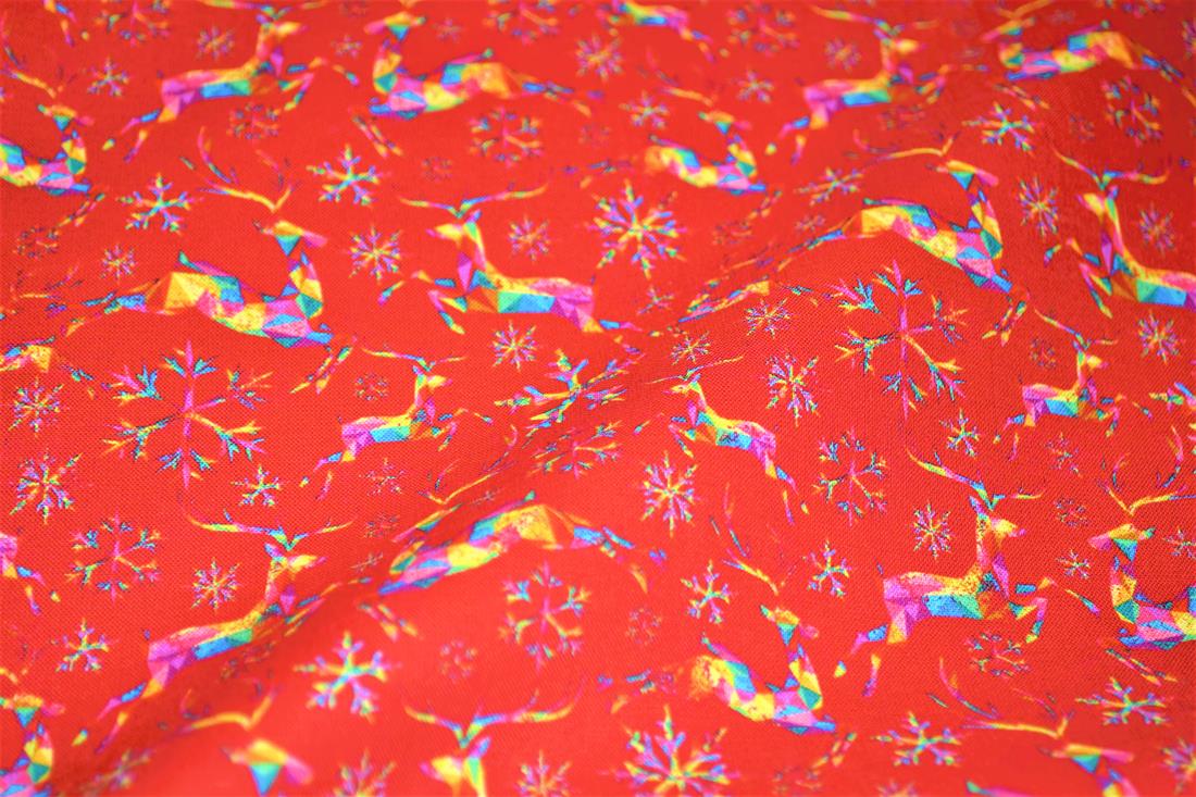 RED- Cotton Reindeer