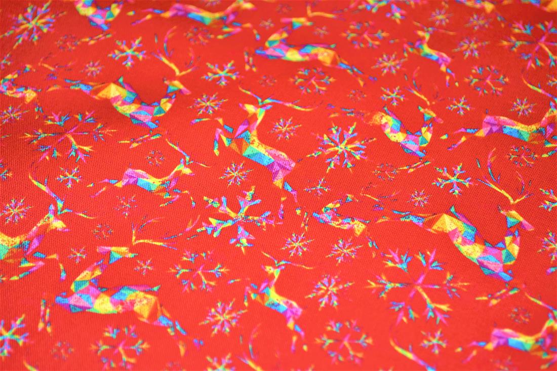 RED- Cotton Reindeer