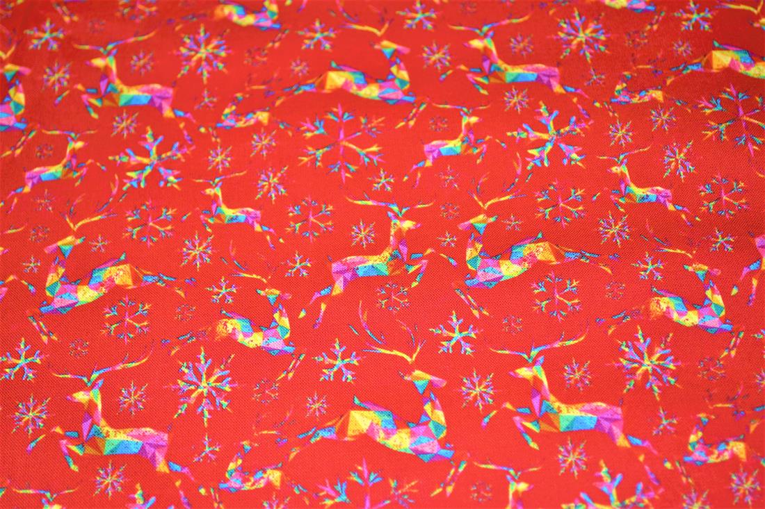 RED- Cotton Reindeer
