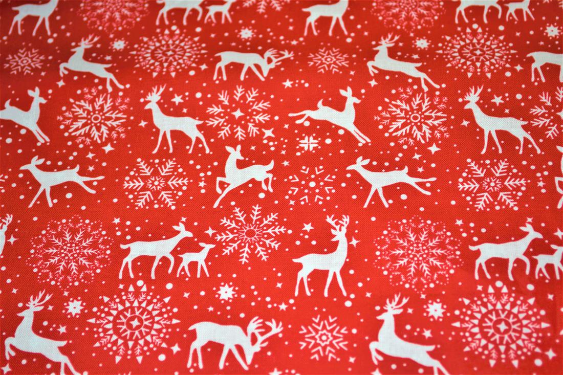 RED & White Cotton Reindeer