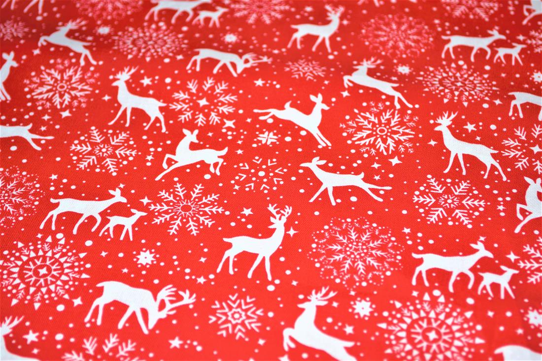 RED & White Cotton Reindeer