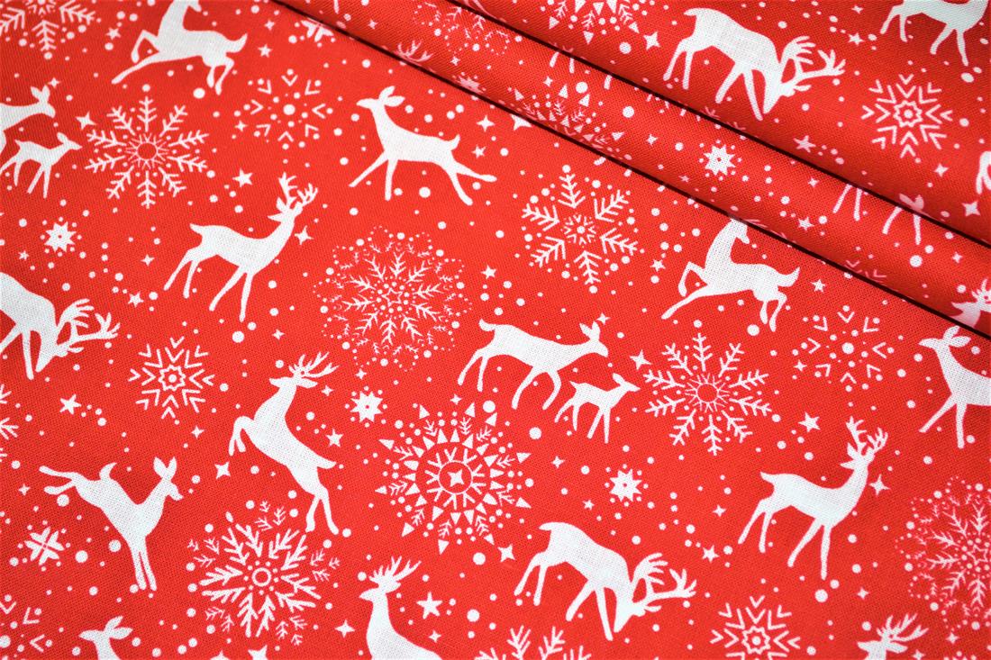 RED & White Cotton Reindeer