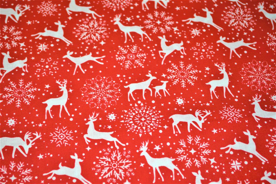 RED & White Cotton Reindeer