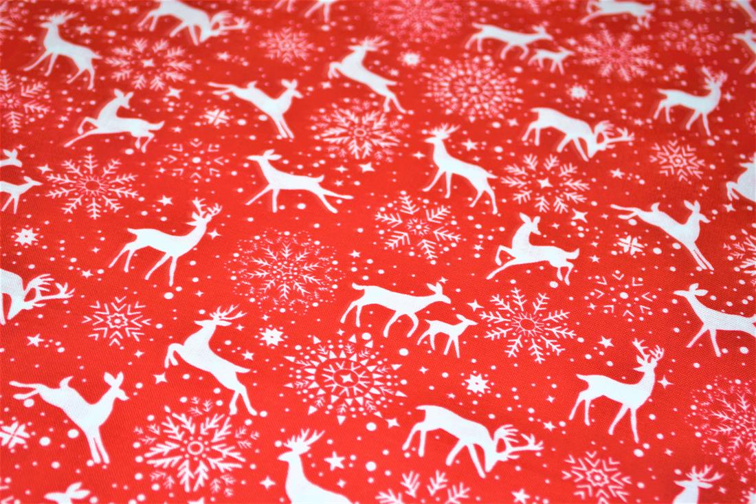 RED & White Cotton Reindeer