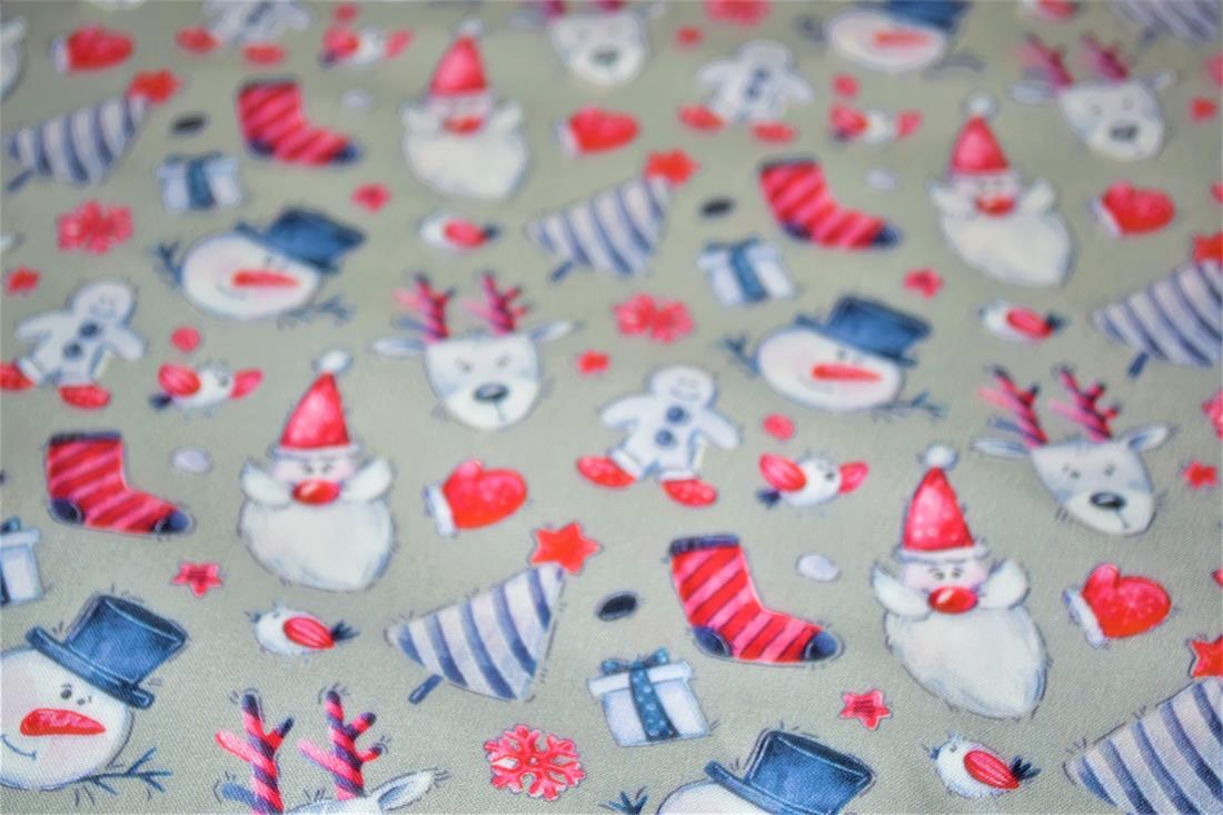 Grey Cotton Snowman