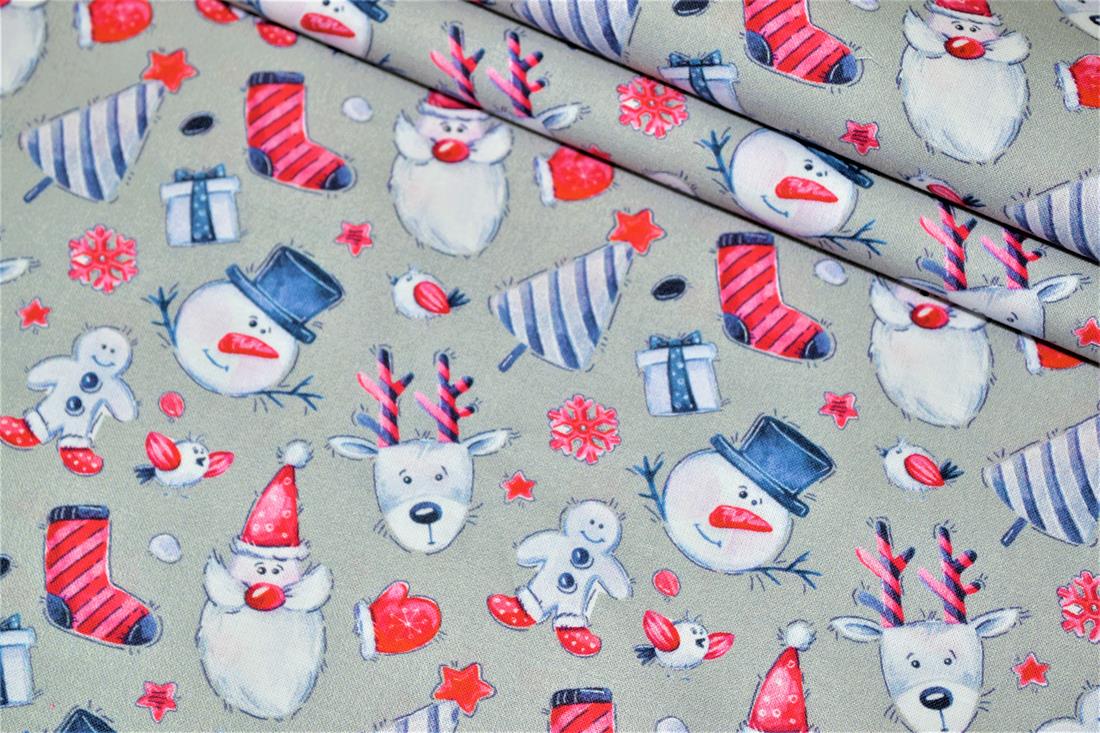 Grey Cotton Snowman