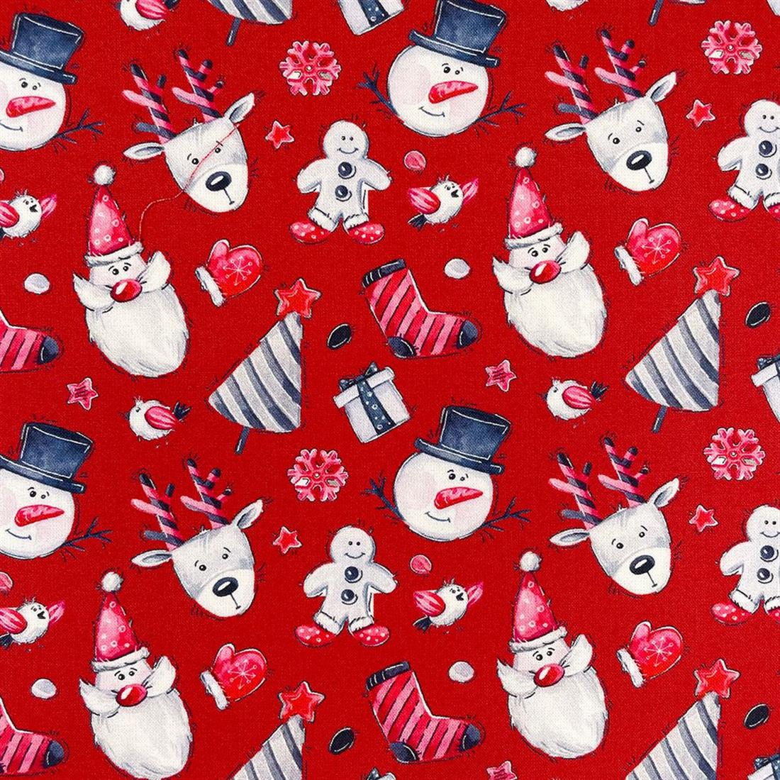 Red Cotton Snowman