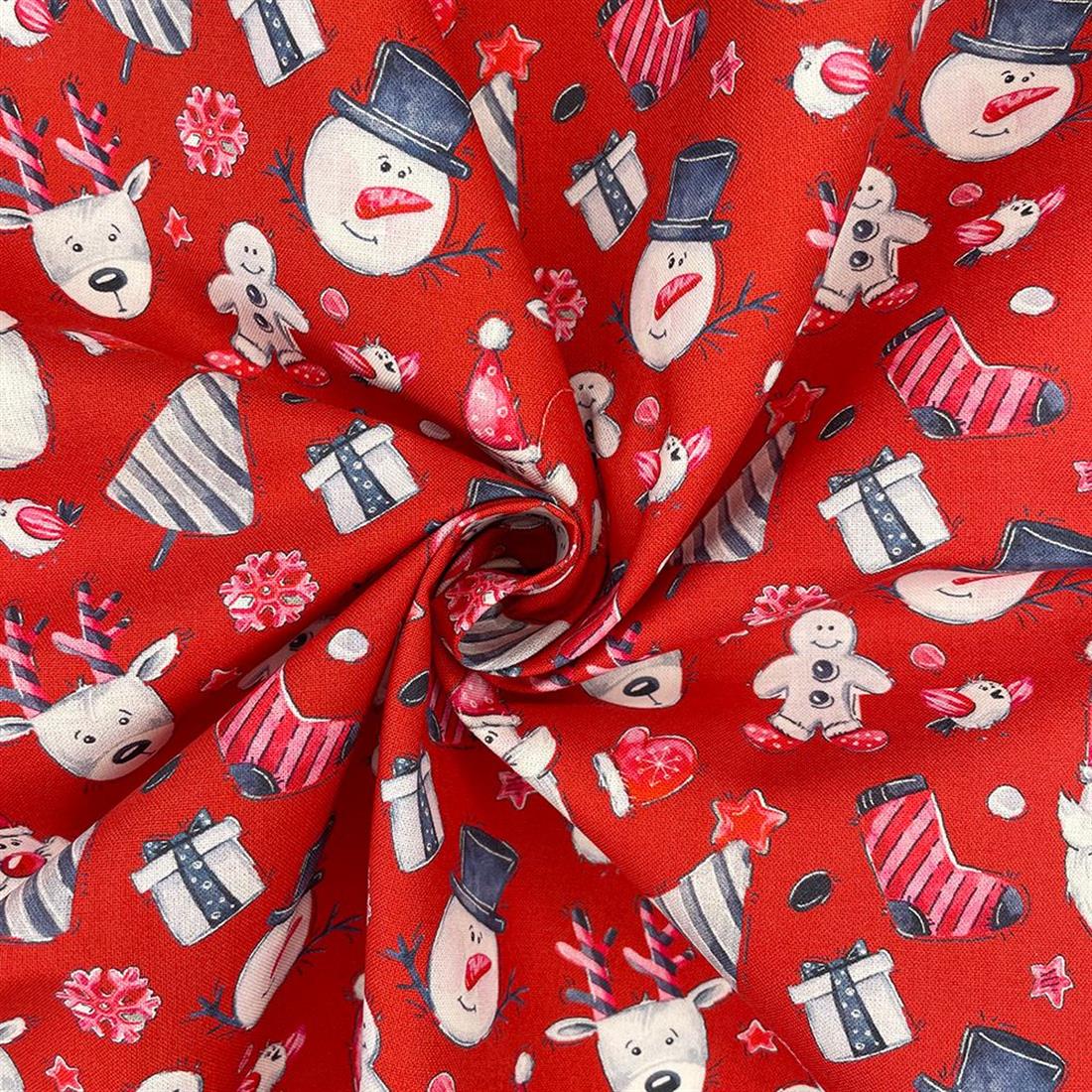 Red Cotton Snowman