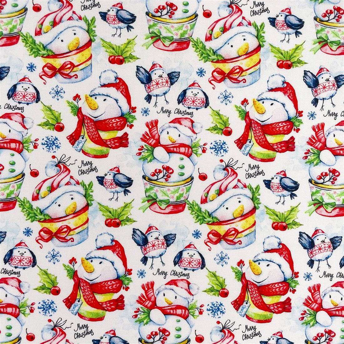 Multicolour Cotton Jolly Snowman
