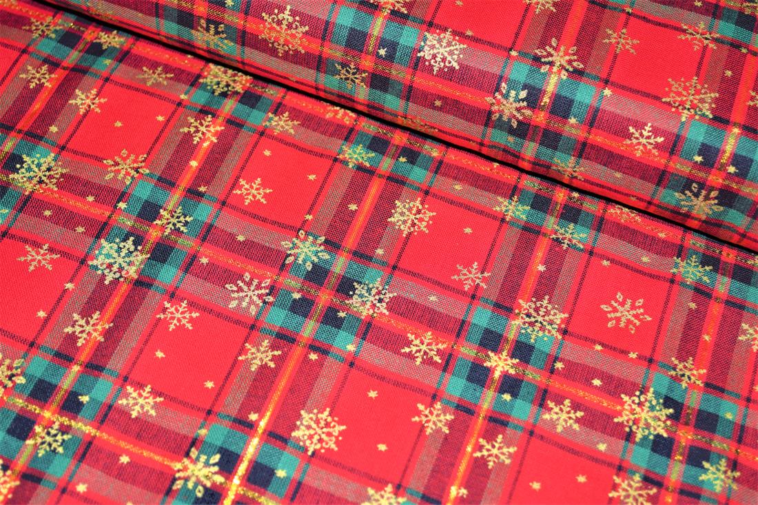 Red Cotton Tartan Fabric