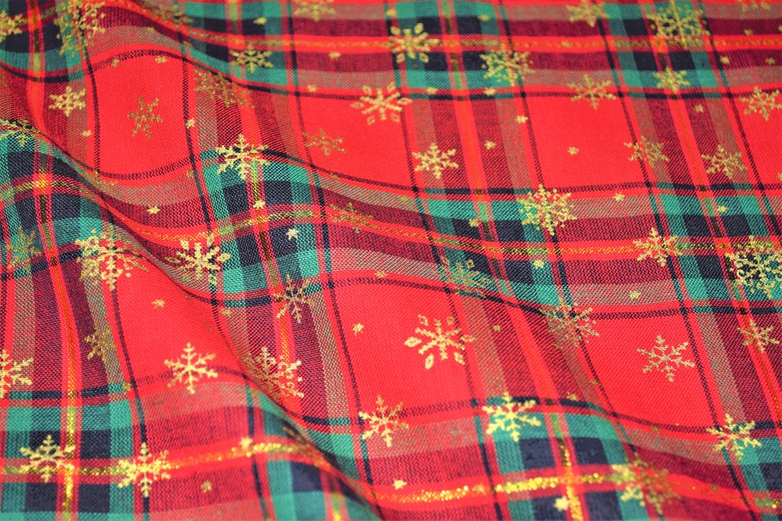 Red Cotton Tartan Fabric
