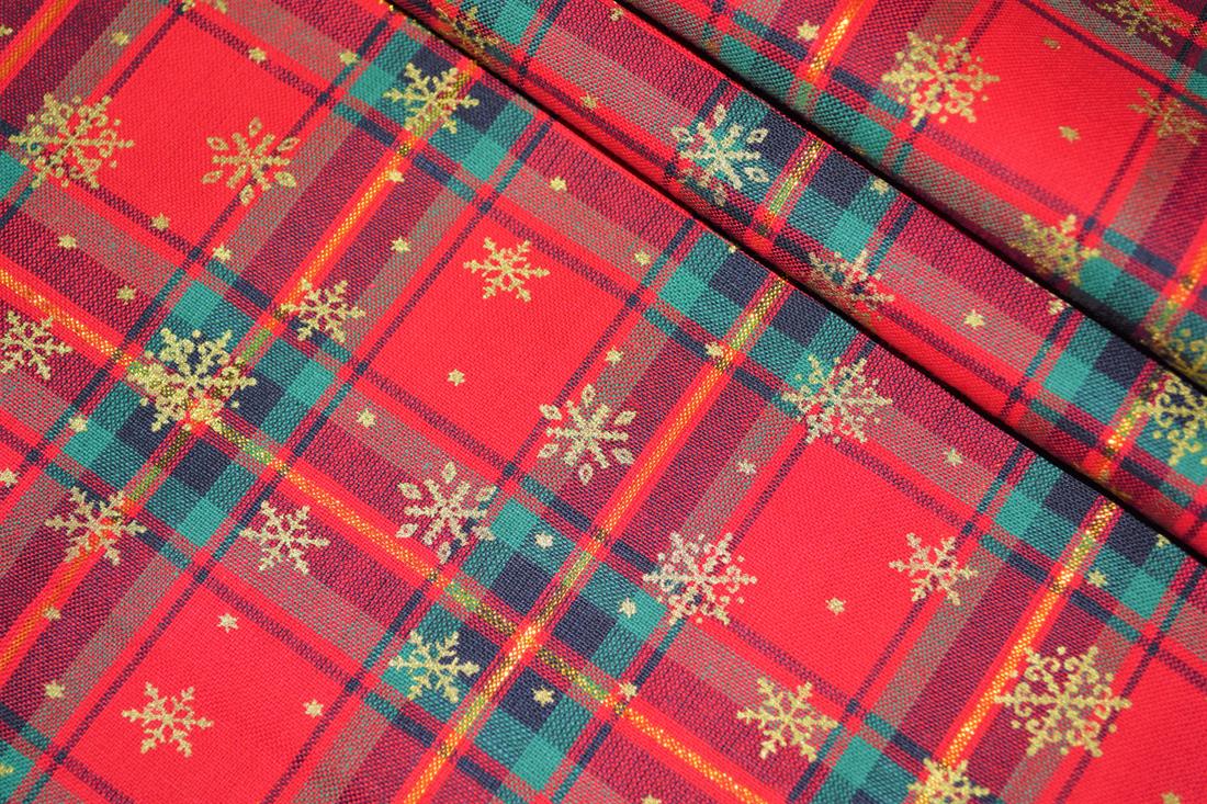 Red Cotton Tartan Fabric