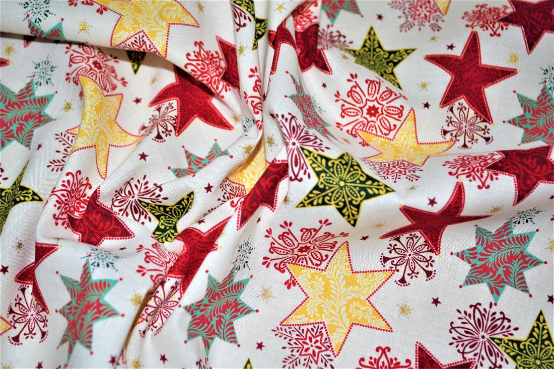 Multicolour Cotton Christmas Stars