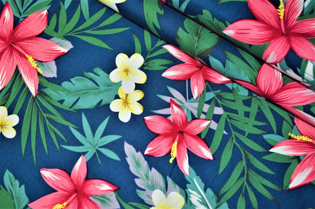 Blue Printed Cotton Fabrics