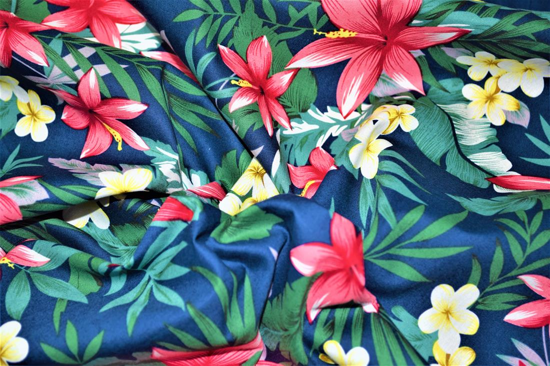 Blue Printed Cotton Fabrics