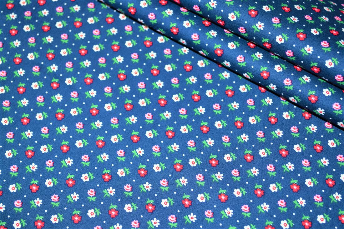 Blue Printed Cotton Fabrics
