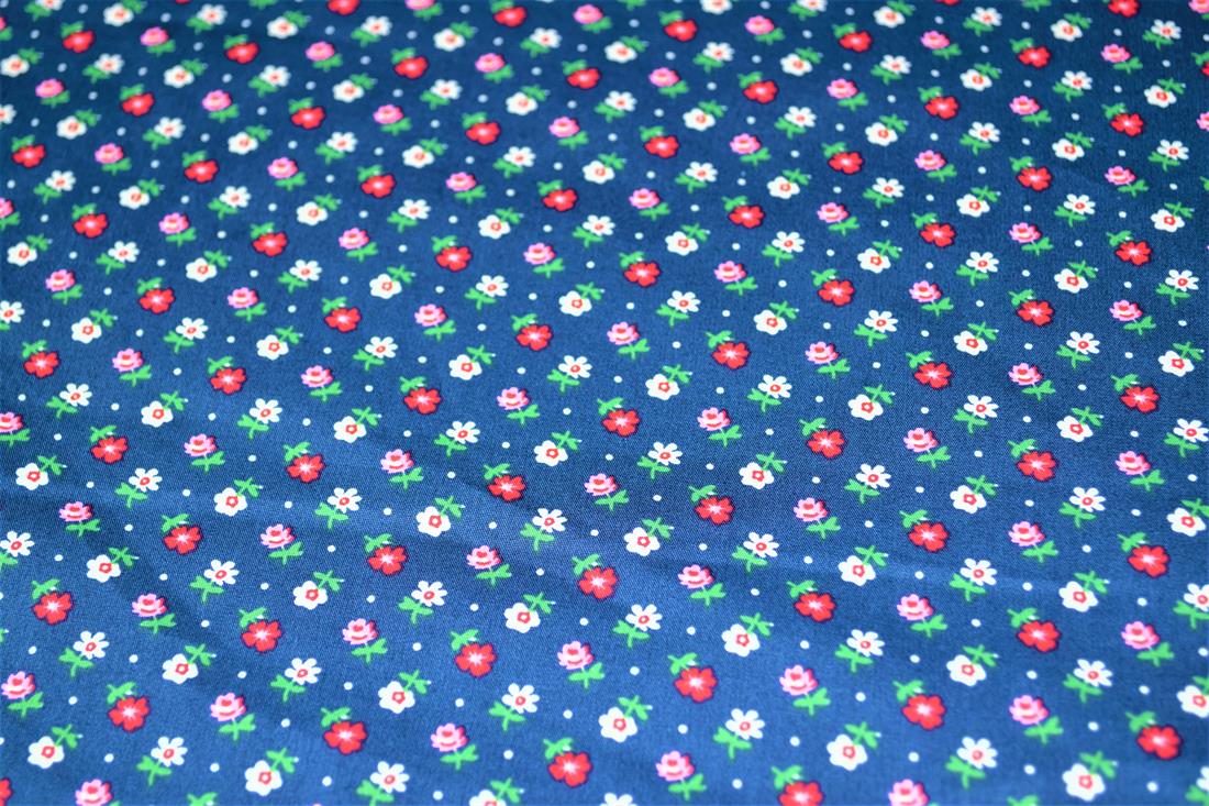 Blue Printed Cotton Fabrics