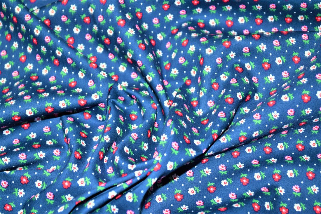 Blue Printed Cotton Fabrics