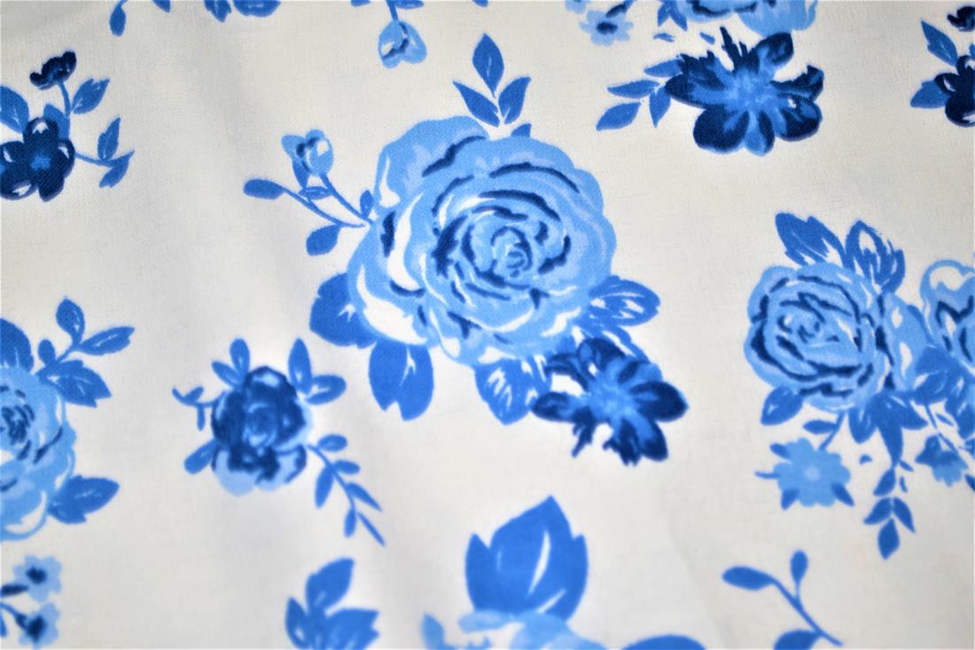 White Printed Brushed Cotton
