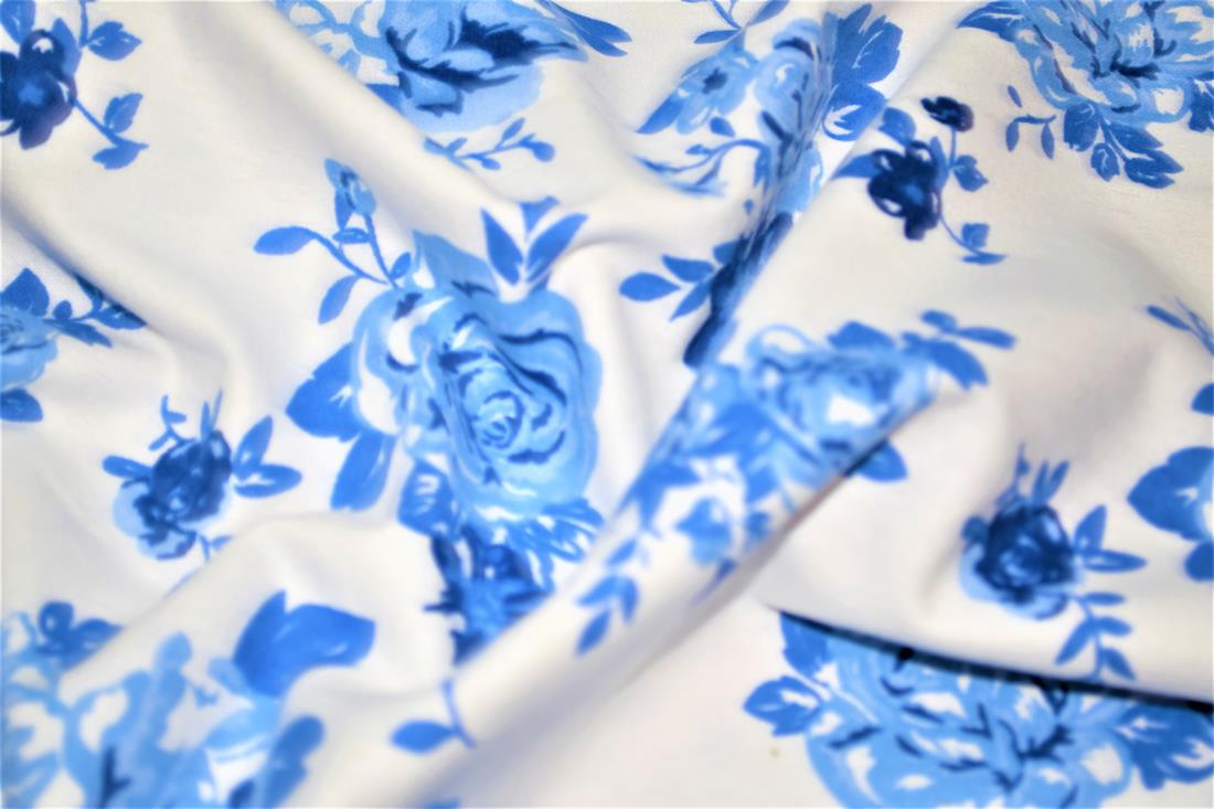 White Printed Brushed Cotton